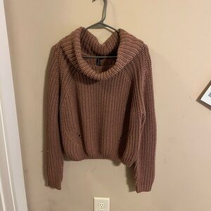 Cowl neck oversized sweater